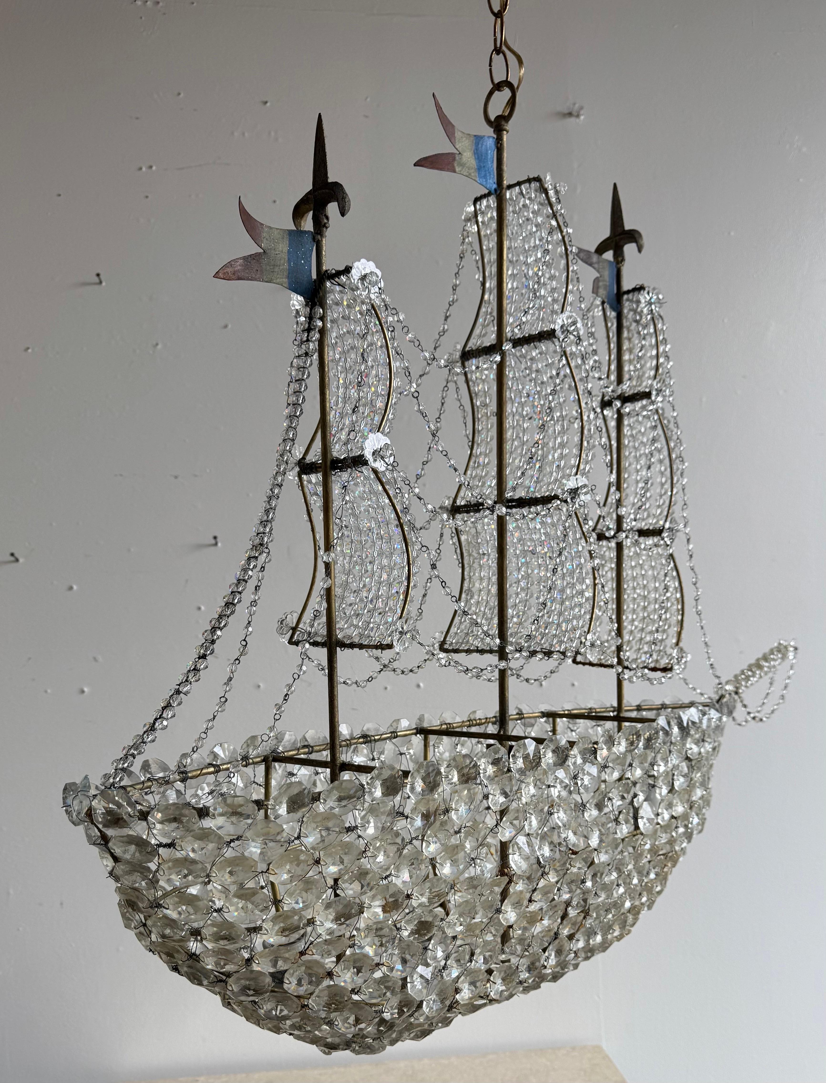 American Redondo Beach Ship Chandelier by Miamar Home For Sale