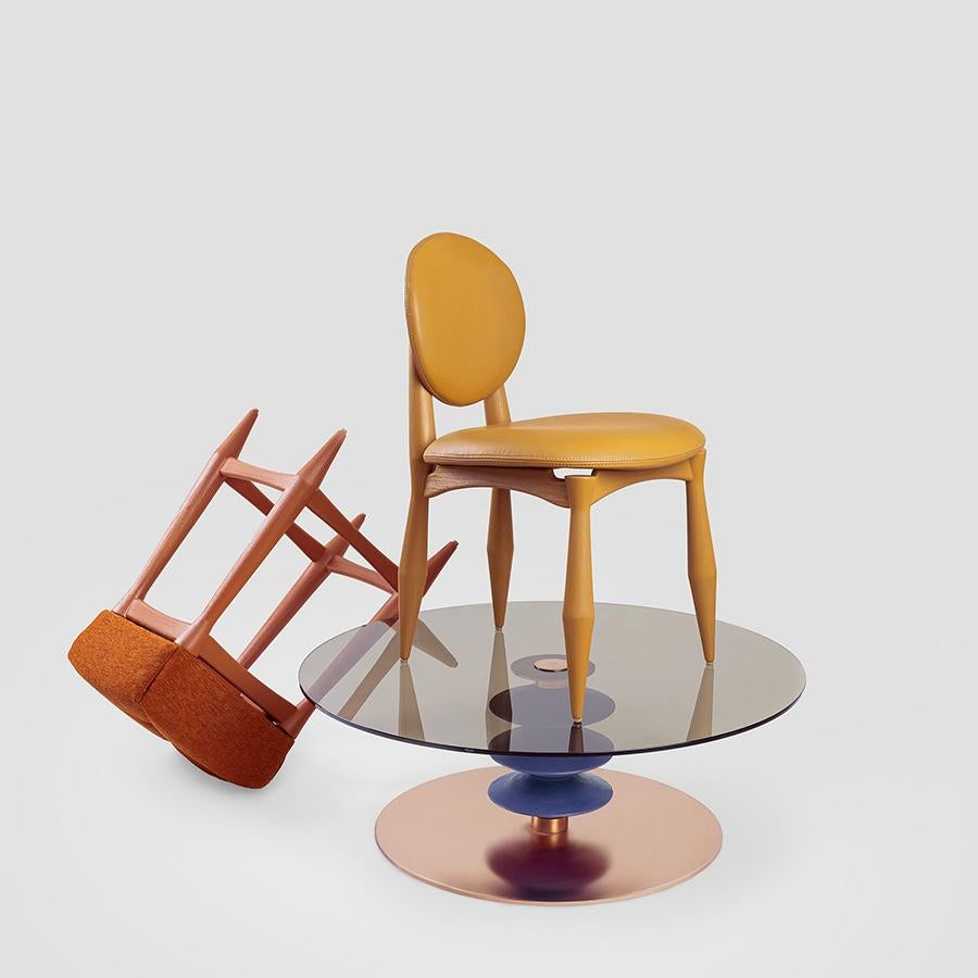 Redova Stool in Lacquered Wood For Sale 2