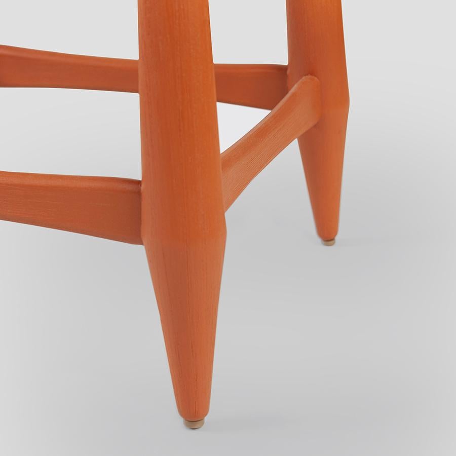Redova Stool in Lacquered Wood For Sale 7