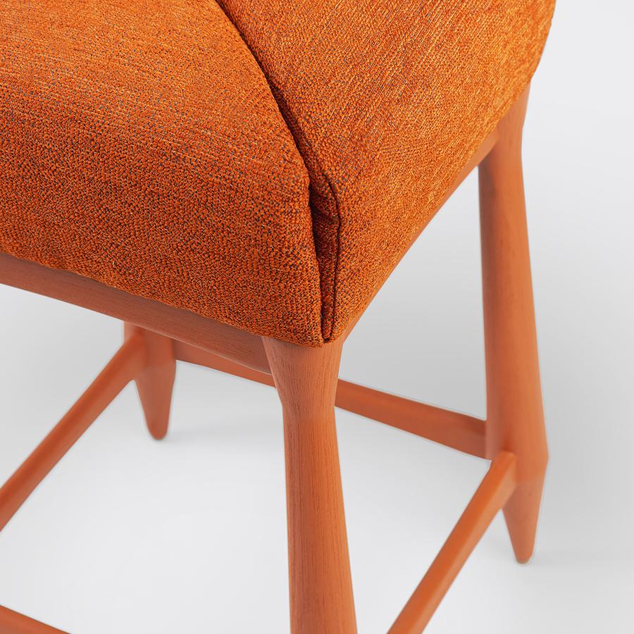 Contemporary Redova Stool in Lacquered Wood For Sale