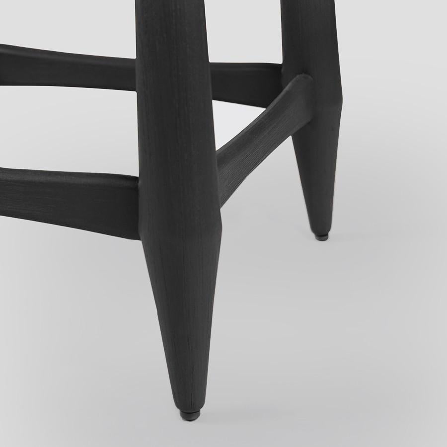 Hardwood Redova Stool in Lacquered Wood For Sale