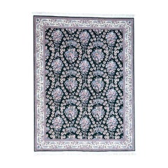 Reduced Price Hand Knotted Sino Sarouk 250 Kpsi Pure Wool Rug