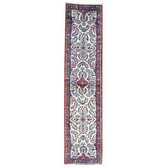 Vintage Reduced Price Persian Lilahan Pure Wool Hand Knotted Runner Rug