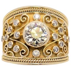 REDUCED!!! Tapered Diamond Band in 14 Karat Yellow Gold REDUCED!!! Tapered Diamond Band in 14 Karat Yellow Gold
