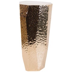 Reduction Vessel #7 Faceted Carved and Polished Bronze Piece Unique Collectible