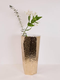 Reduction Vessel #7 Faceted Carved and Polished Bronze Piece Unique Collectible