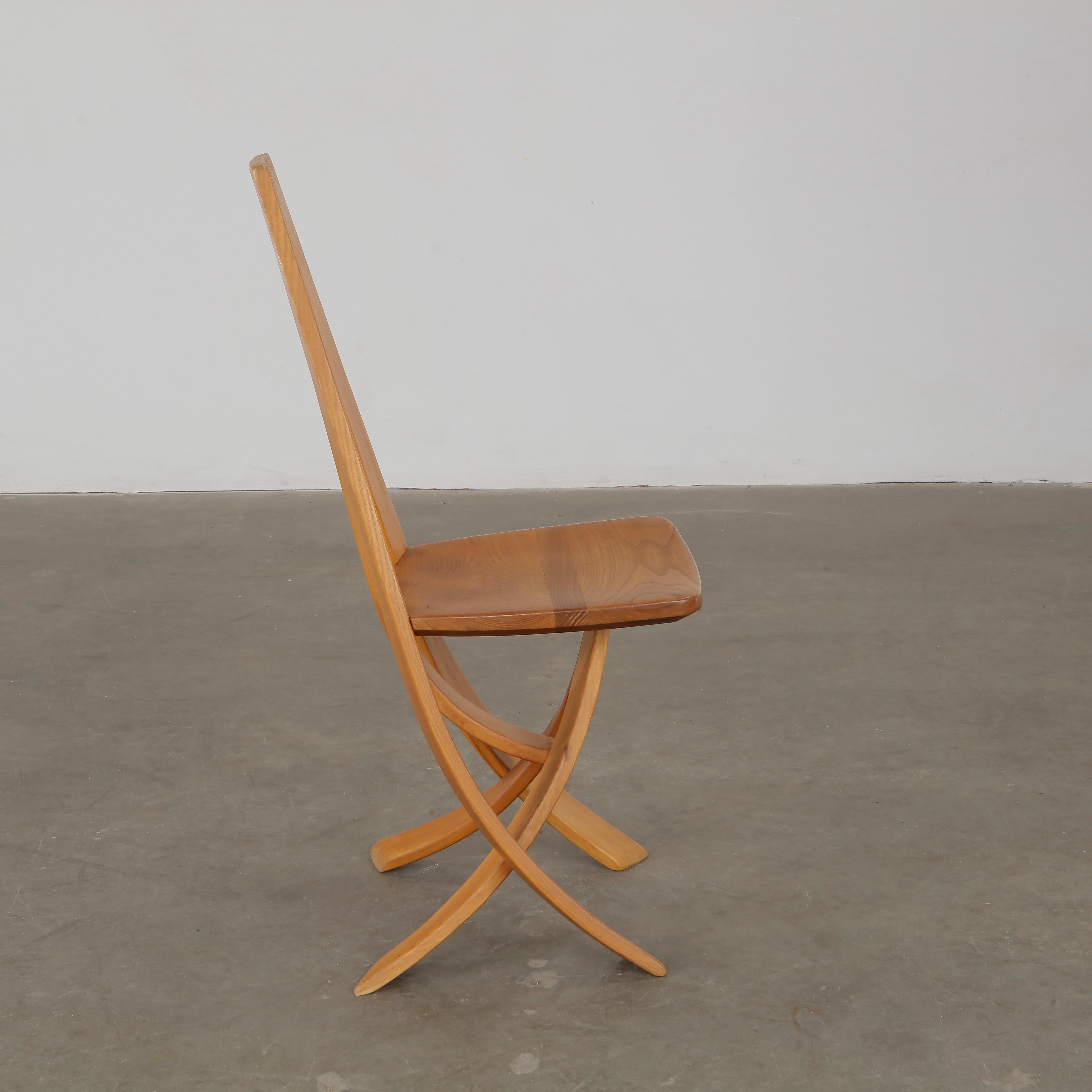 Redureau for Seltz, Set of Six Wood Chairs, 1970s in vendita 12