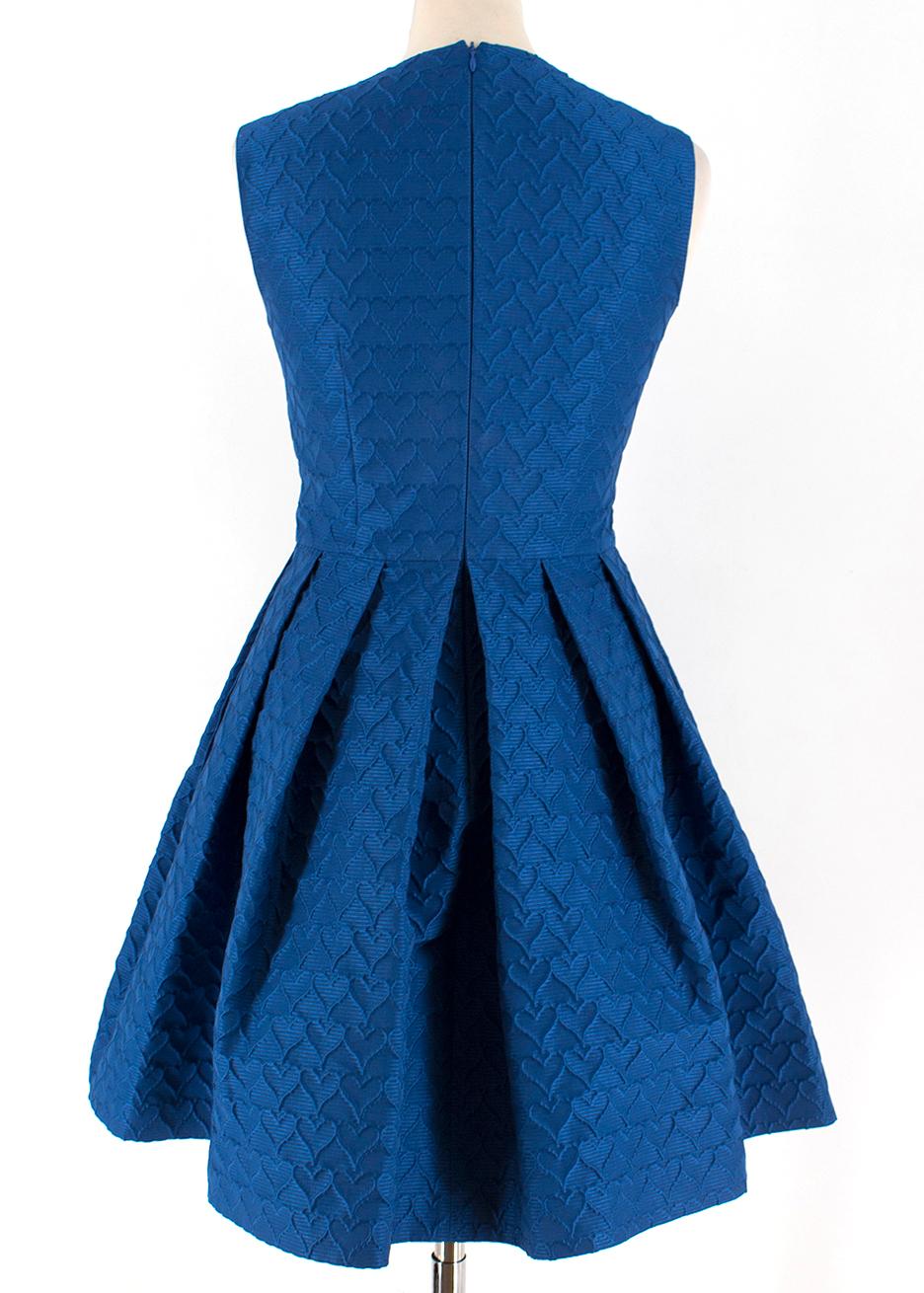REDValentino Blue Heart-cloque A-line Dress IT 38 In Excellent Condition In London, GB