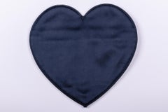 Portamonete a cuore in seta blu Redwall