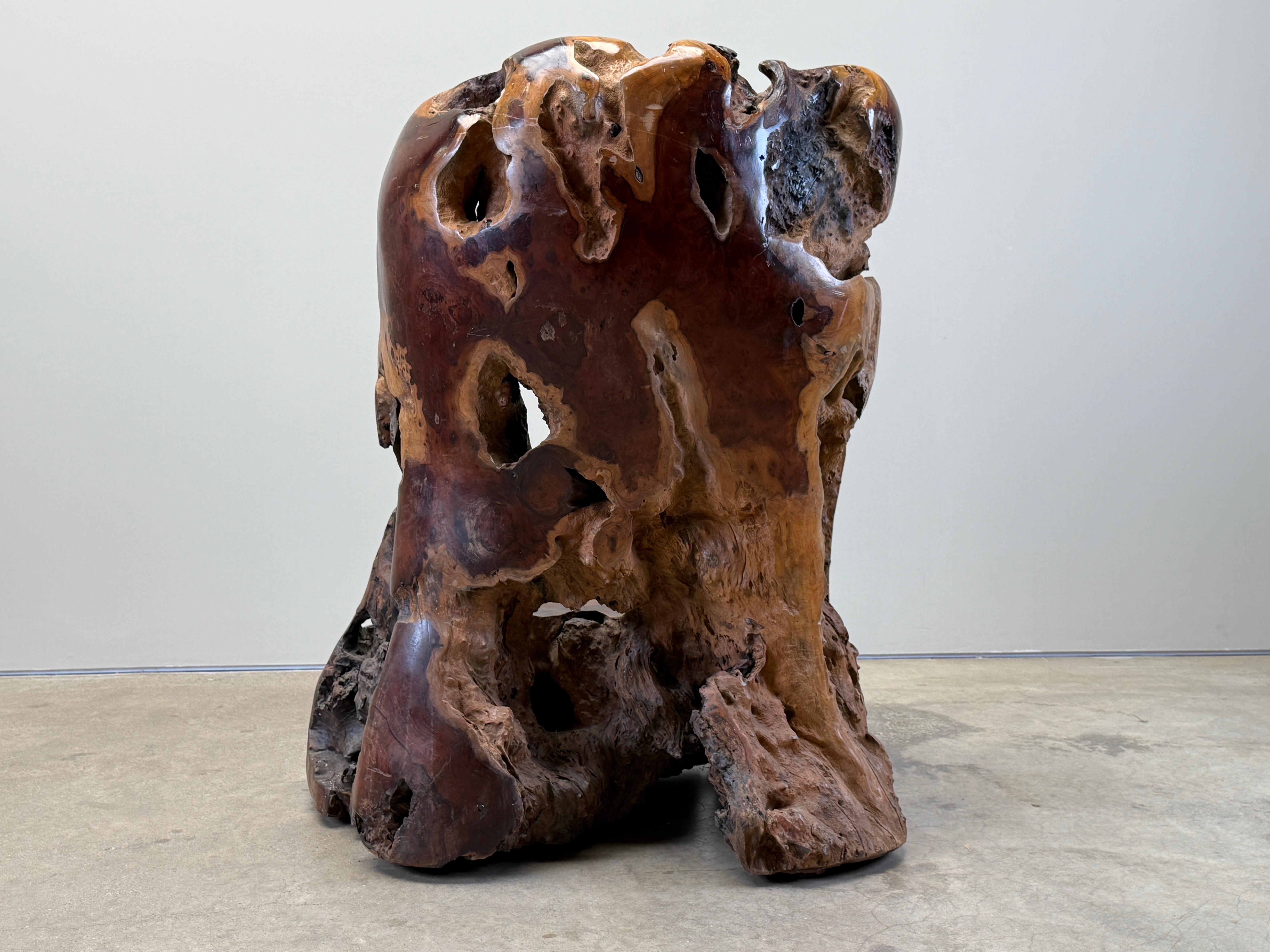 Sedia Studio A di Clifford Short in radica di legno rosso in vendita 5