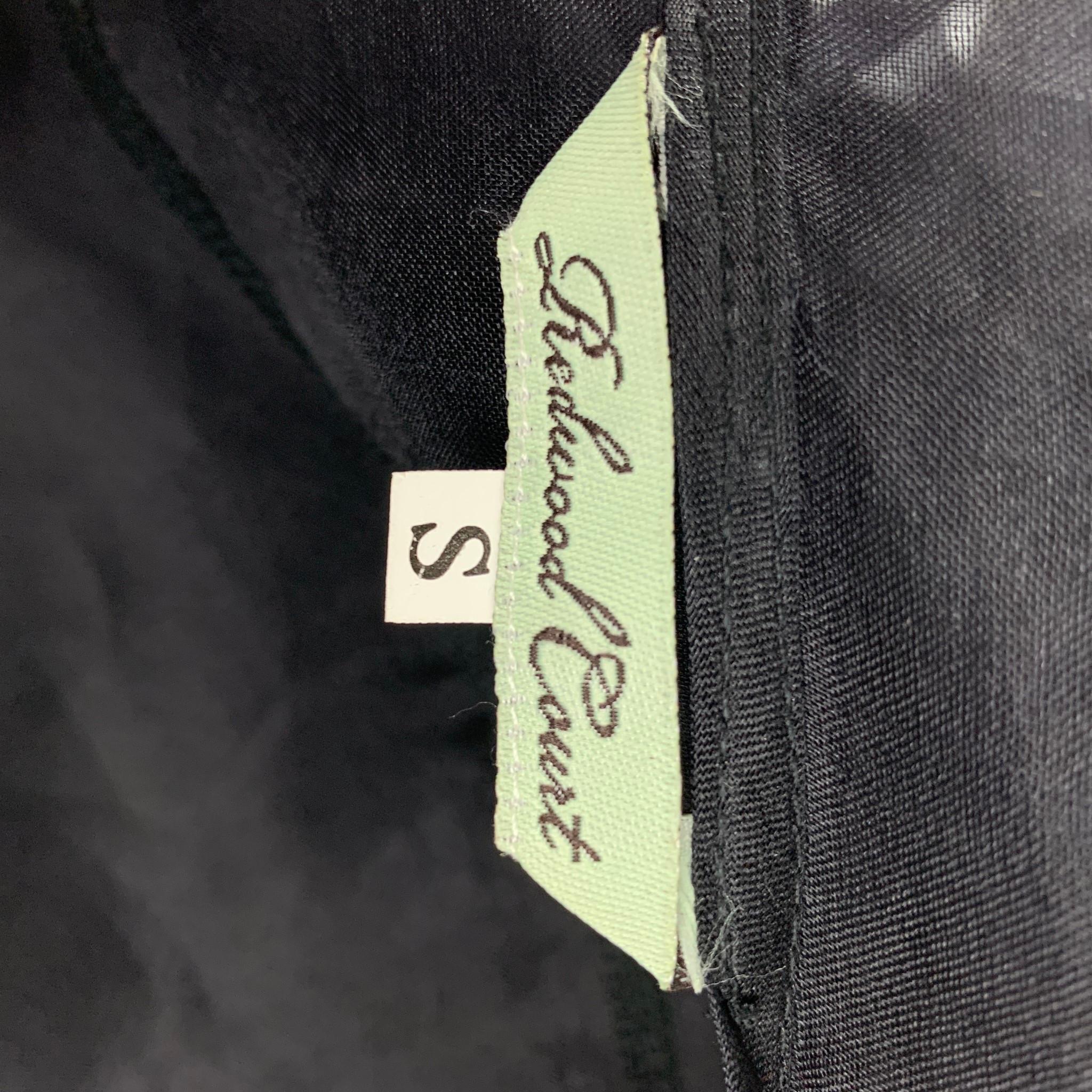 REDWOOD COURT Size S Black Silk See Through Open Front Blouse In Good Condition In San Francisco, CA