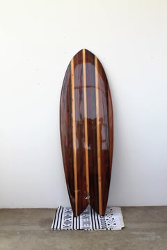 Twin Keel Surfboard in Redwood in Stock