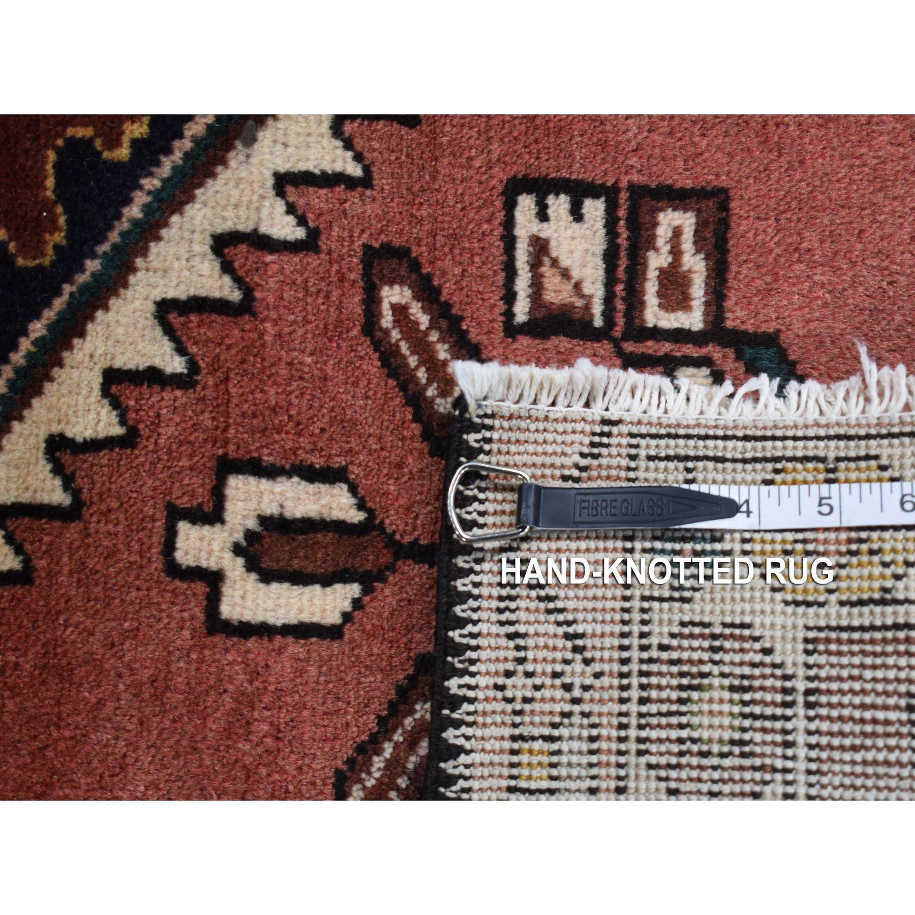 Redwood Red Vintage Persisch Malayer Reine Wolle Handgeknüpft Breite Läufer Teppich im Angebot 4