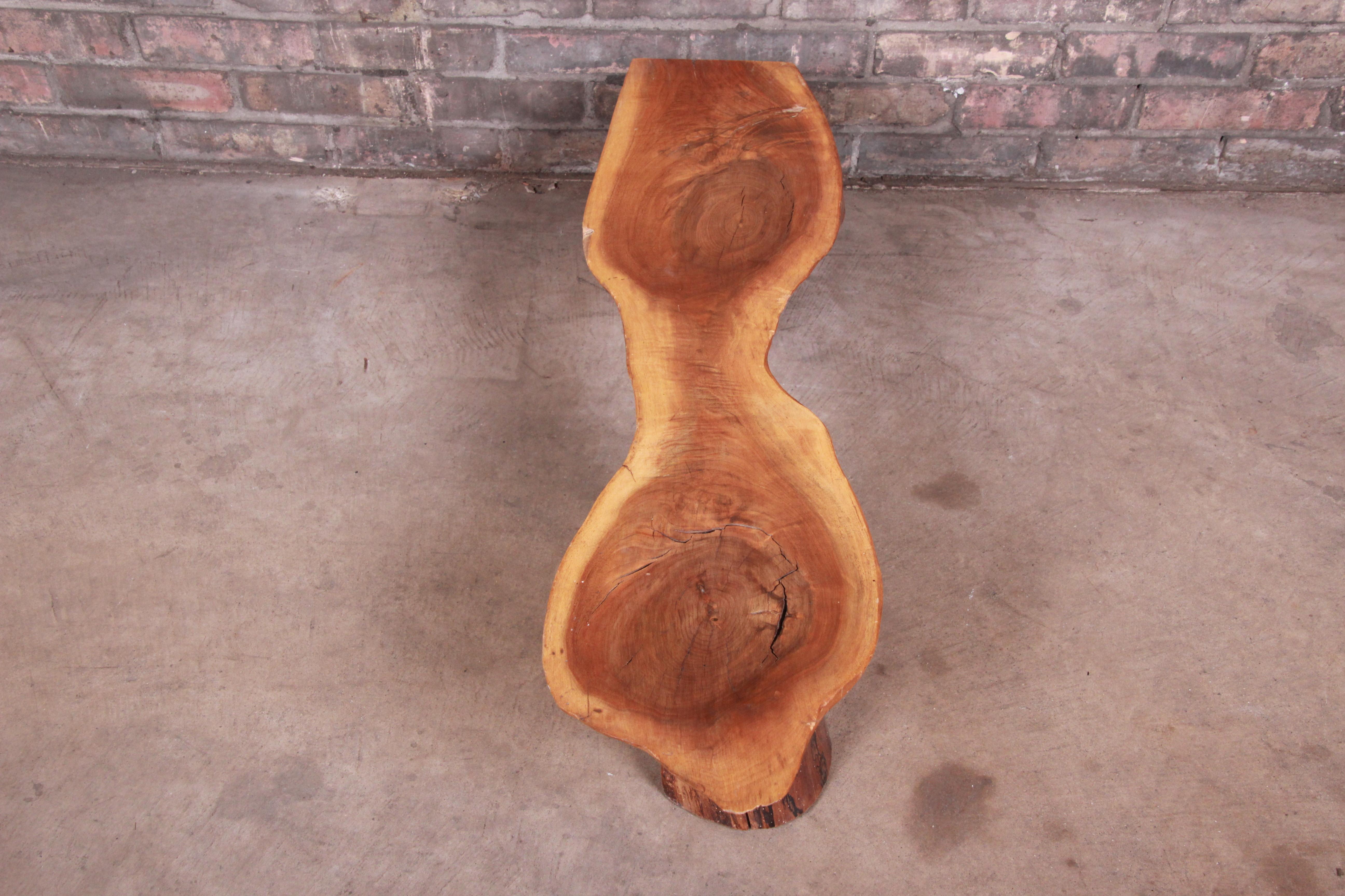Redwood Rustic Live Edge Low Coffee Table or Occasional Side Table 3