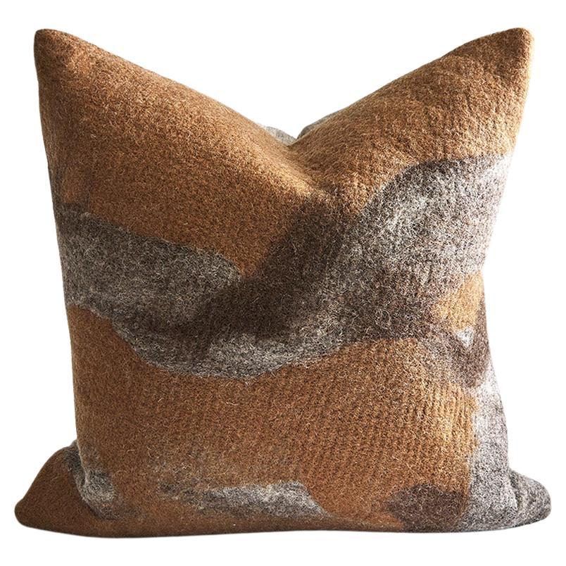 Redwood Wool Throw Pillow 24x24 For Sale