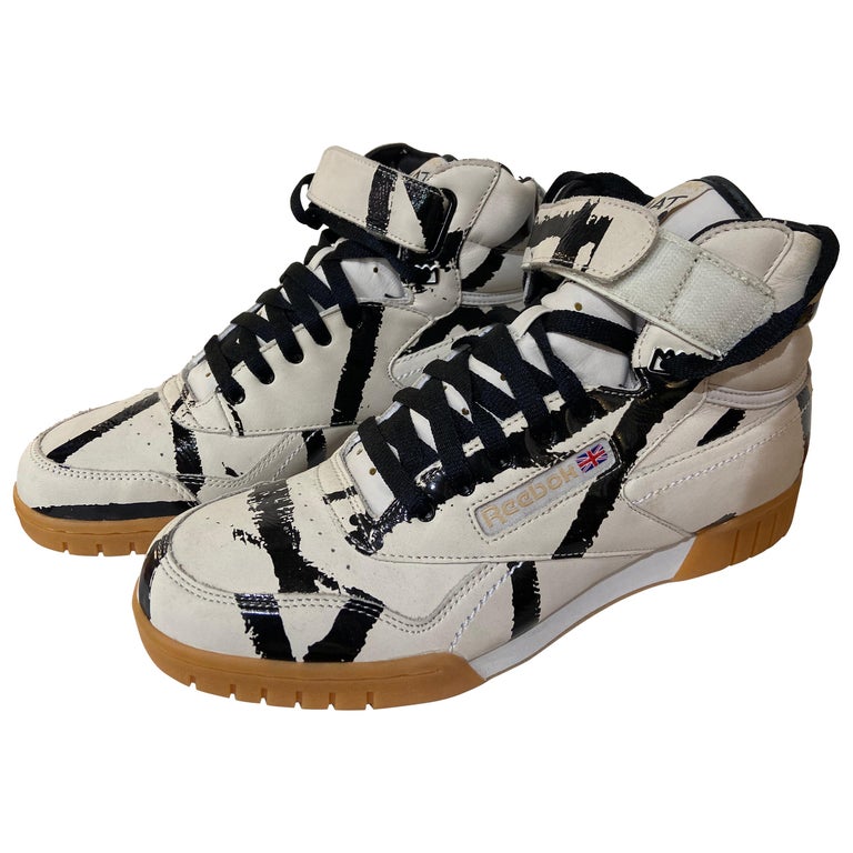 Reebok x Basquiat Sneakers Collection, Black and Beige, 2004 For Sale at