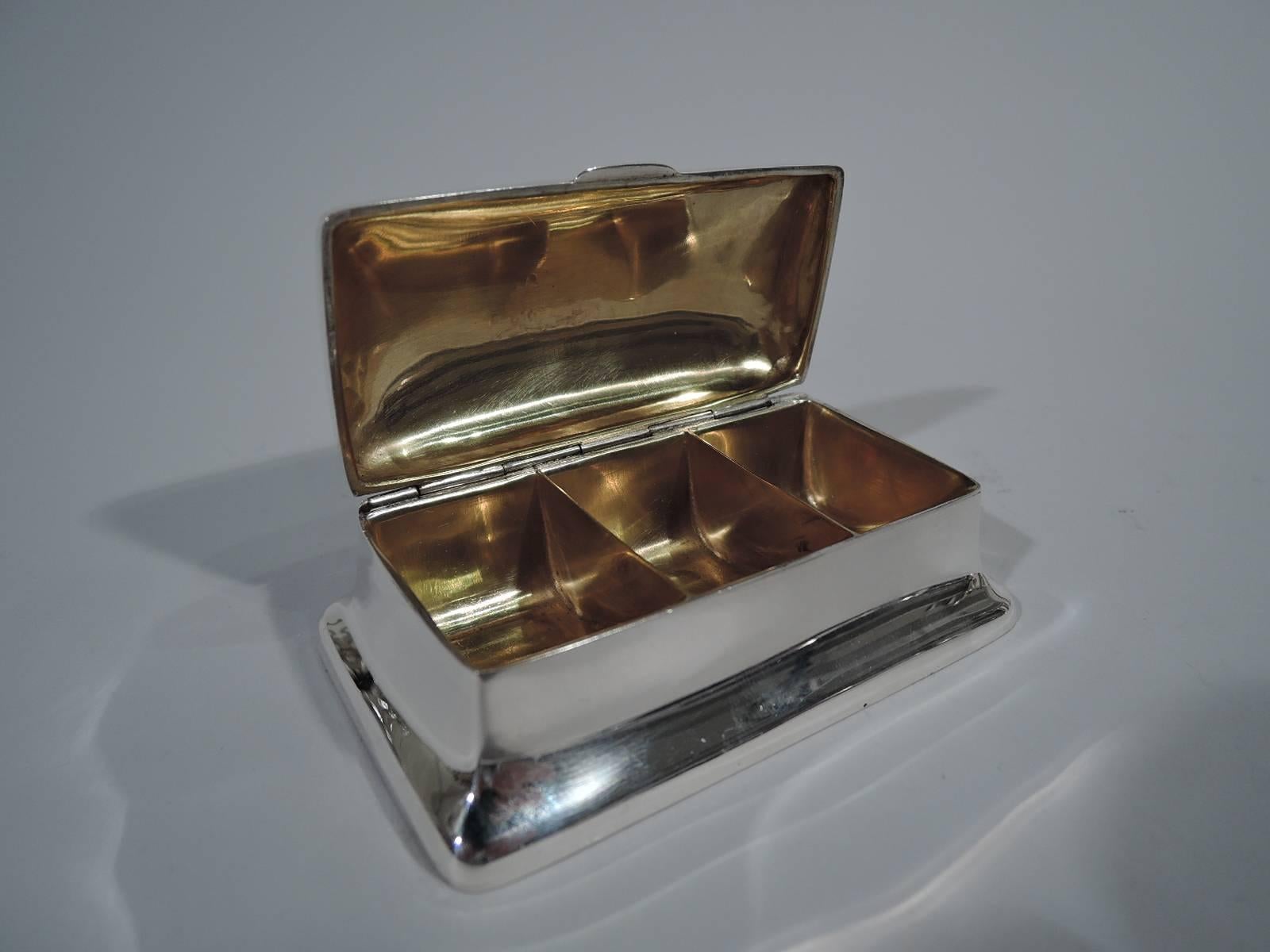 20th Century Reed & Barton Art Deco Sterling Silver Postage Stamp Box