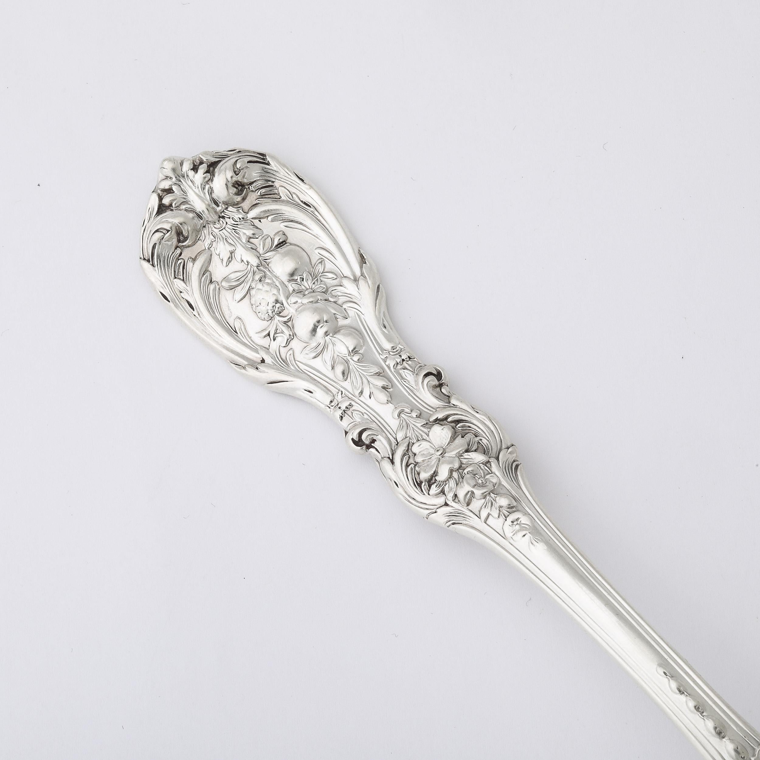Neoclassical Reed and Barton Francis I Pattern Sterling Silver Serving Fork For Sale