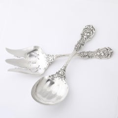 Reed and Barton Francis I Pattern Sterling Silver Serving Spoon & Fork Set