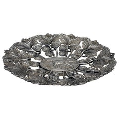 Reed and Barton Sculpted Bowl, Silver Plated Dish with Dog