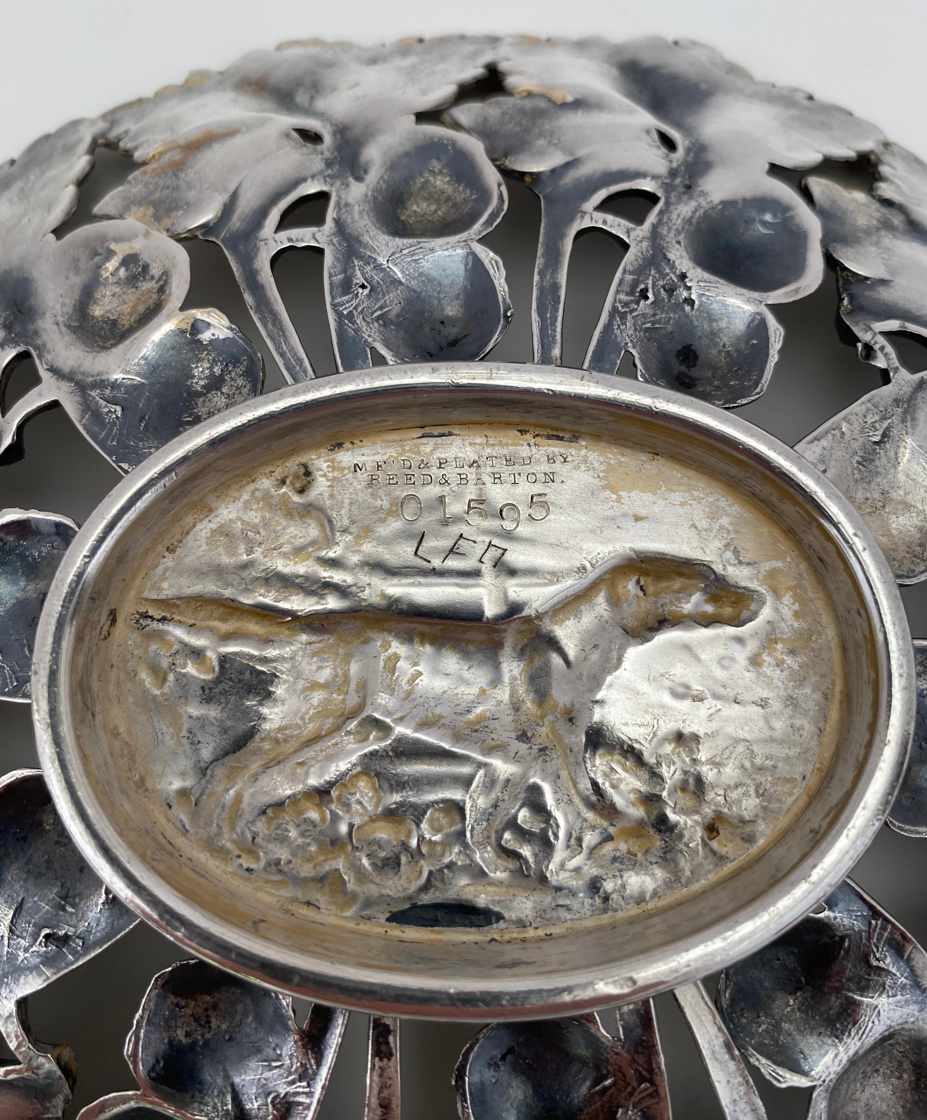 American Reed and Barton Sculpted Bowl, Silver Plated For Sale