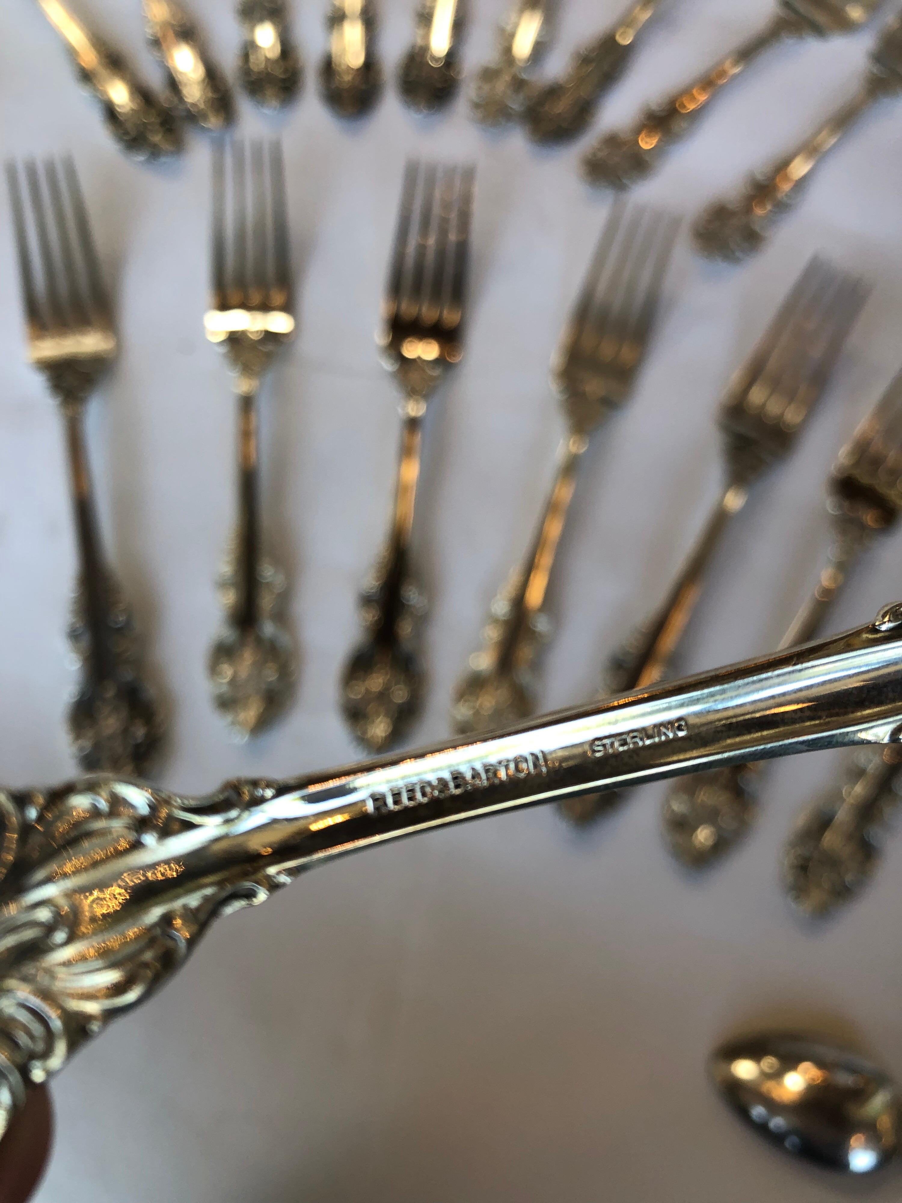 Reed and Barton Set of Eight Silverwear For Sale 3