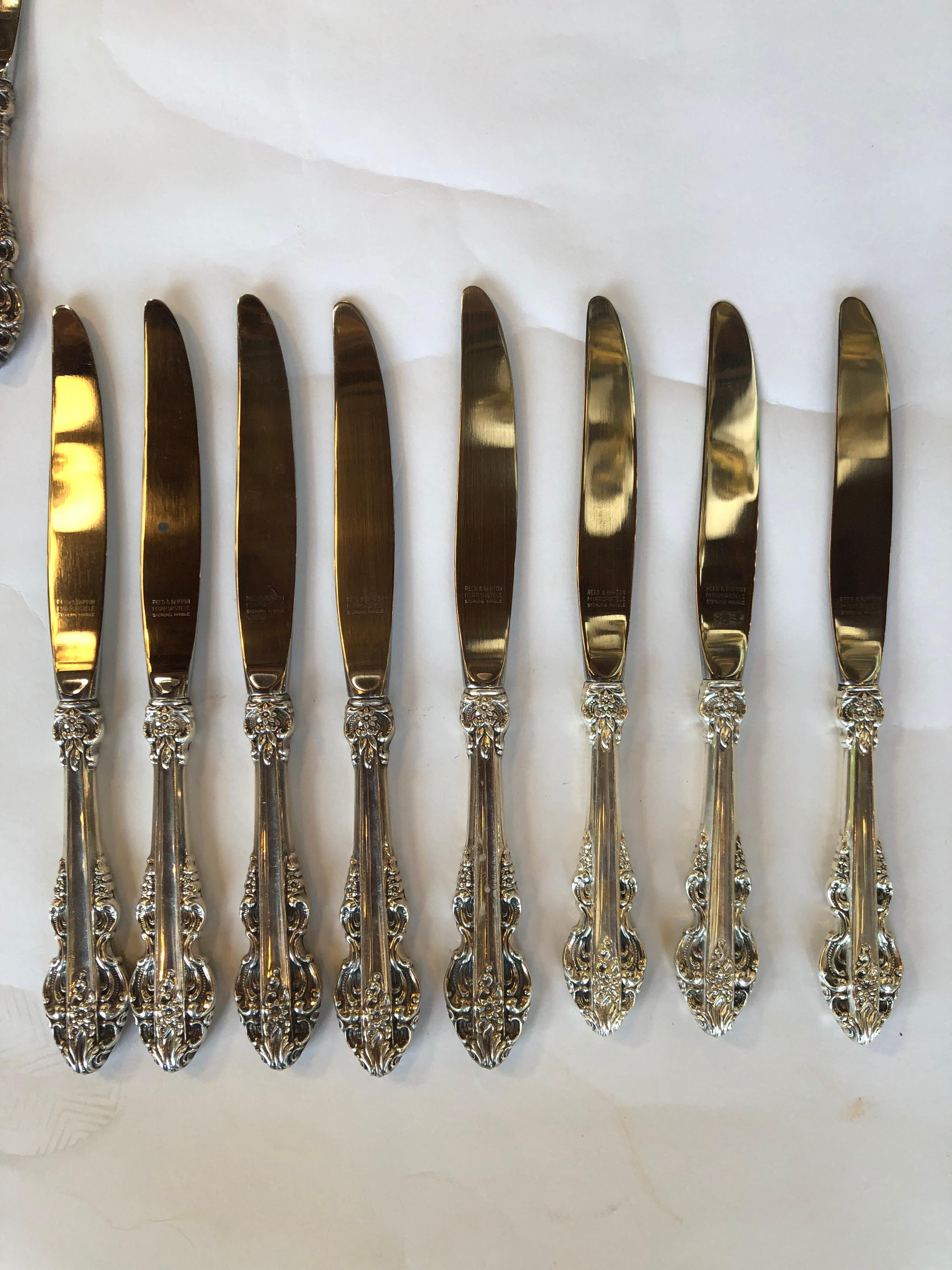 20th Century Reed and Barton Set of Eight Silverwear For Sale