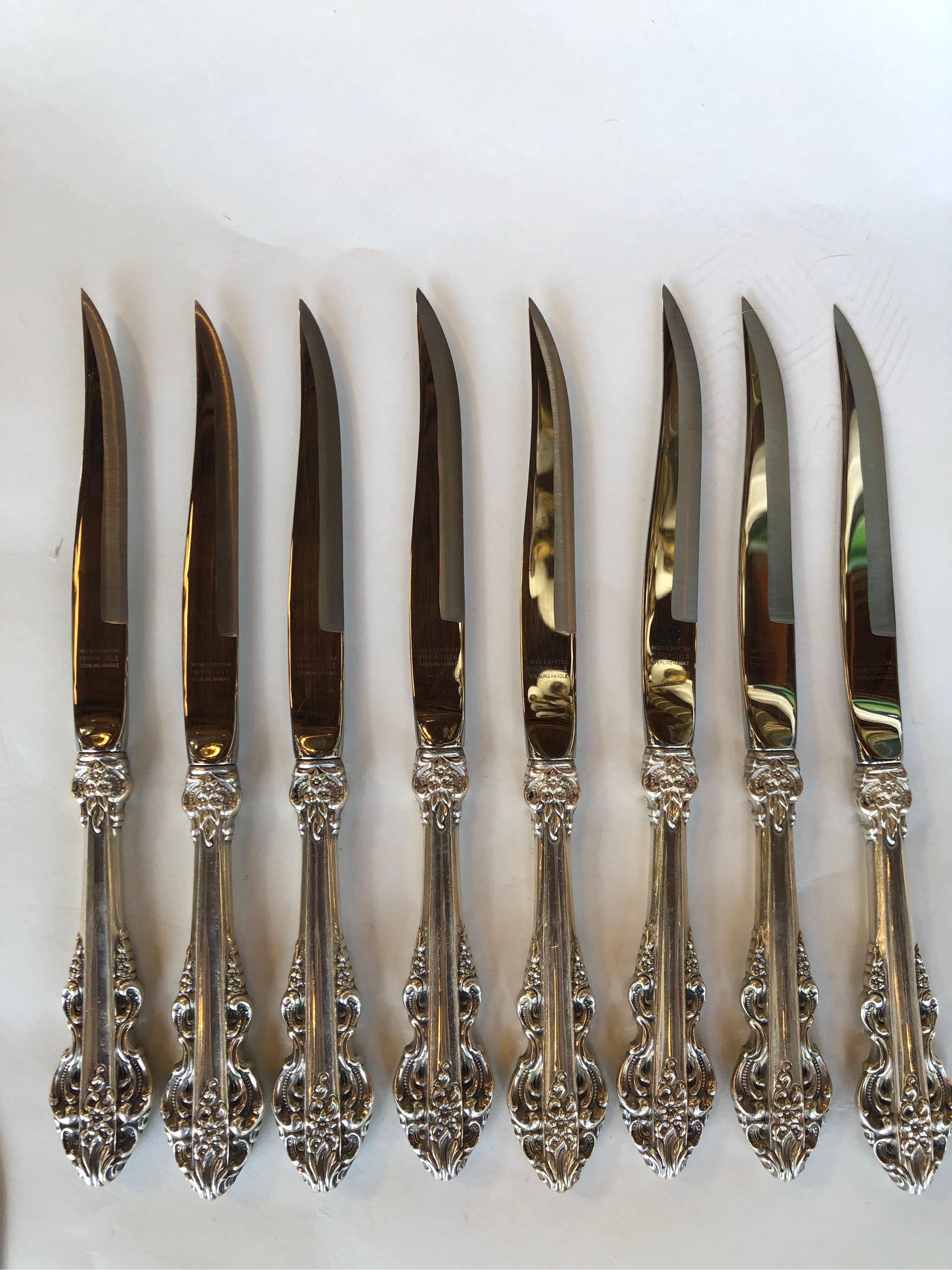 Reed and Barton Set of Eight Silverwear For Sale 1