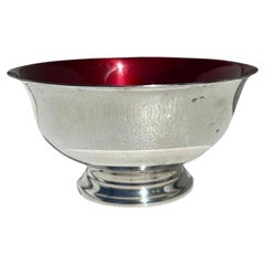 Reed & Barton bol en argent et rouge rubis Paul Revere Liberty Bowl