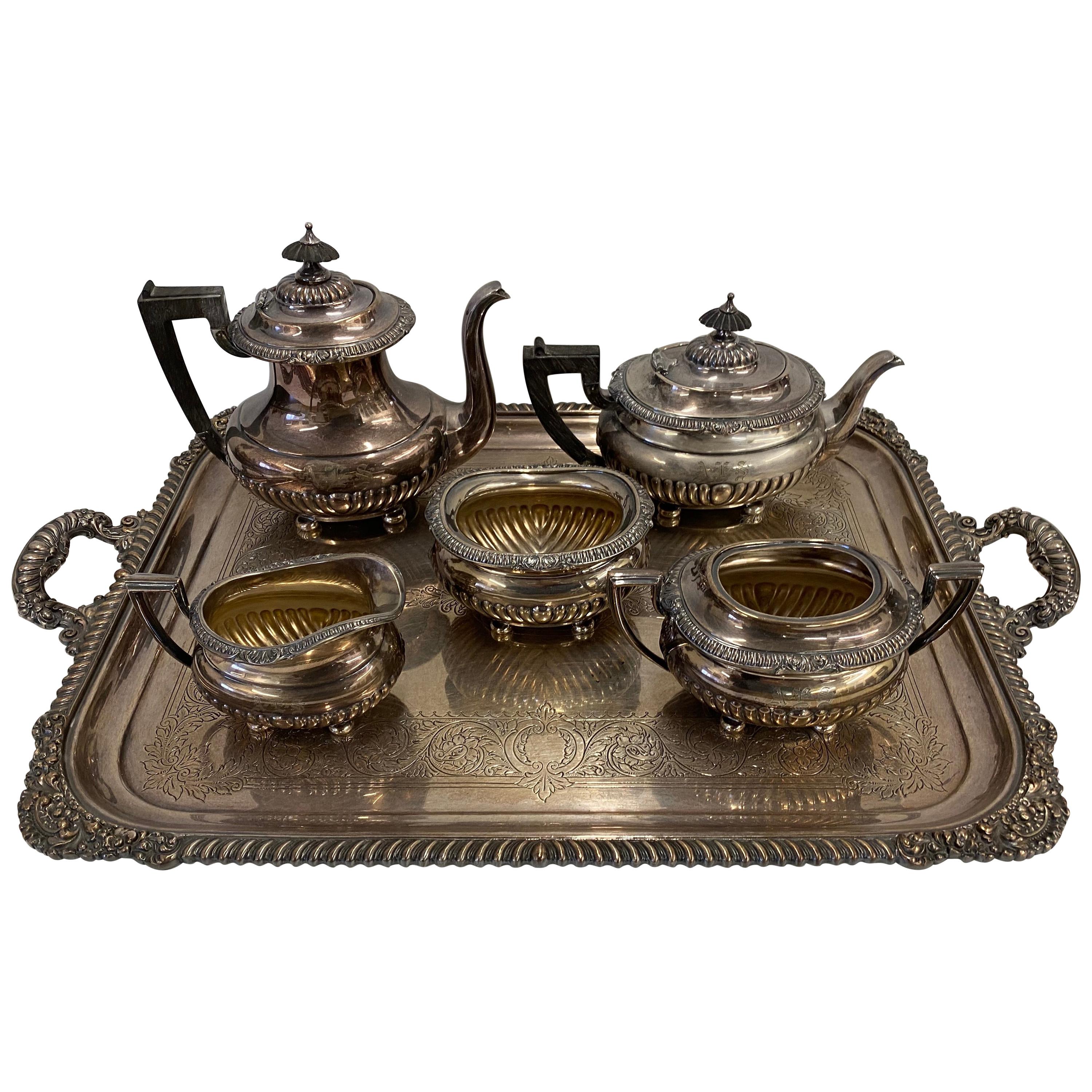 Reed and Barton, "Sulgrave Manor", 20th Century Tea Set For Sale