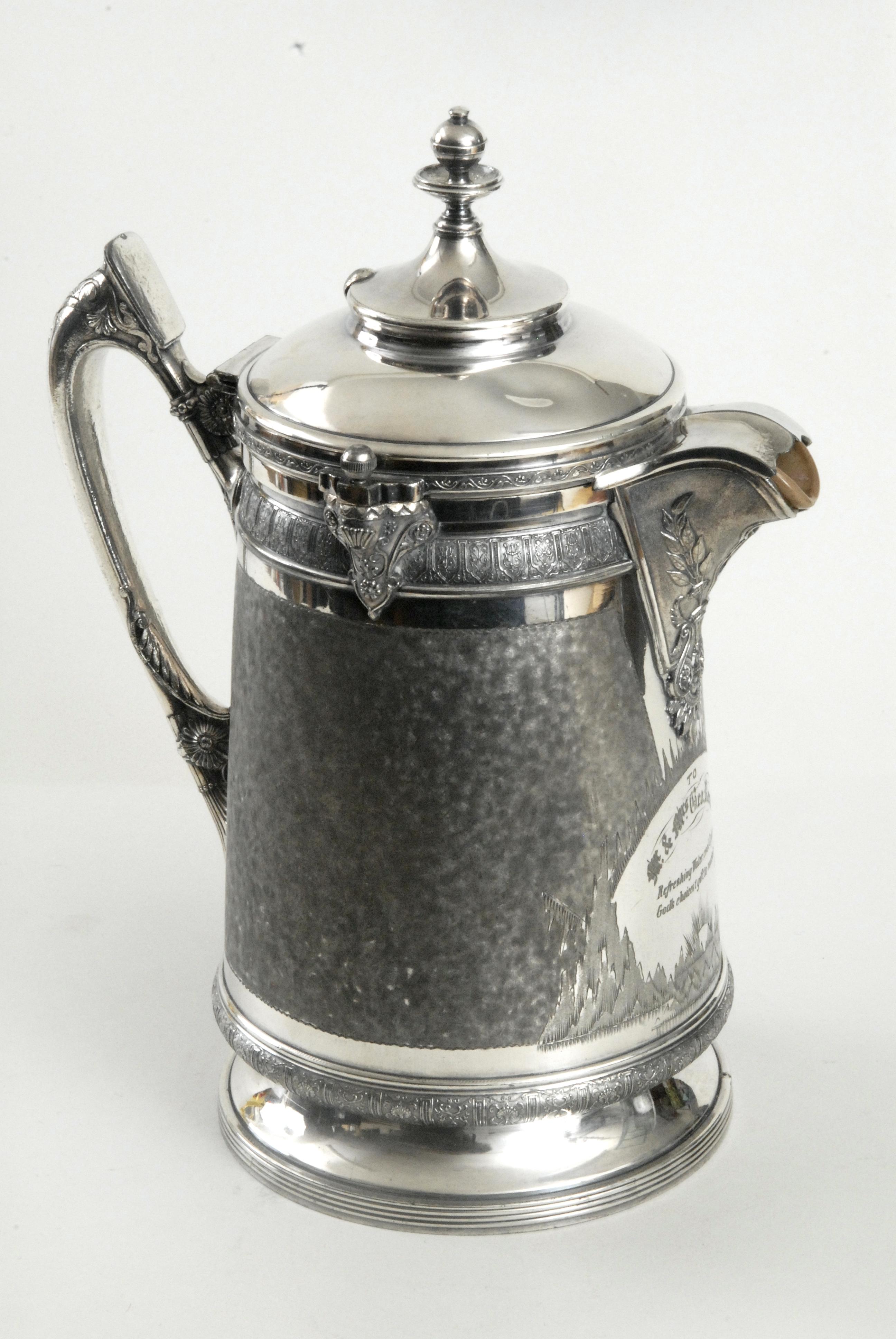 Late Victorian Reed and Barton Water Jug Silver Plate USA, circa 1880