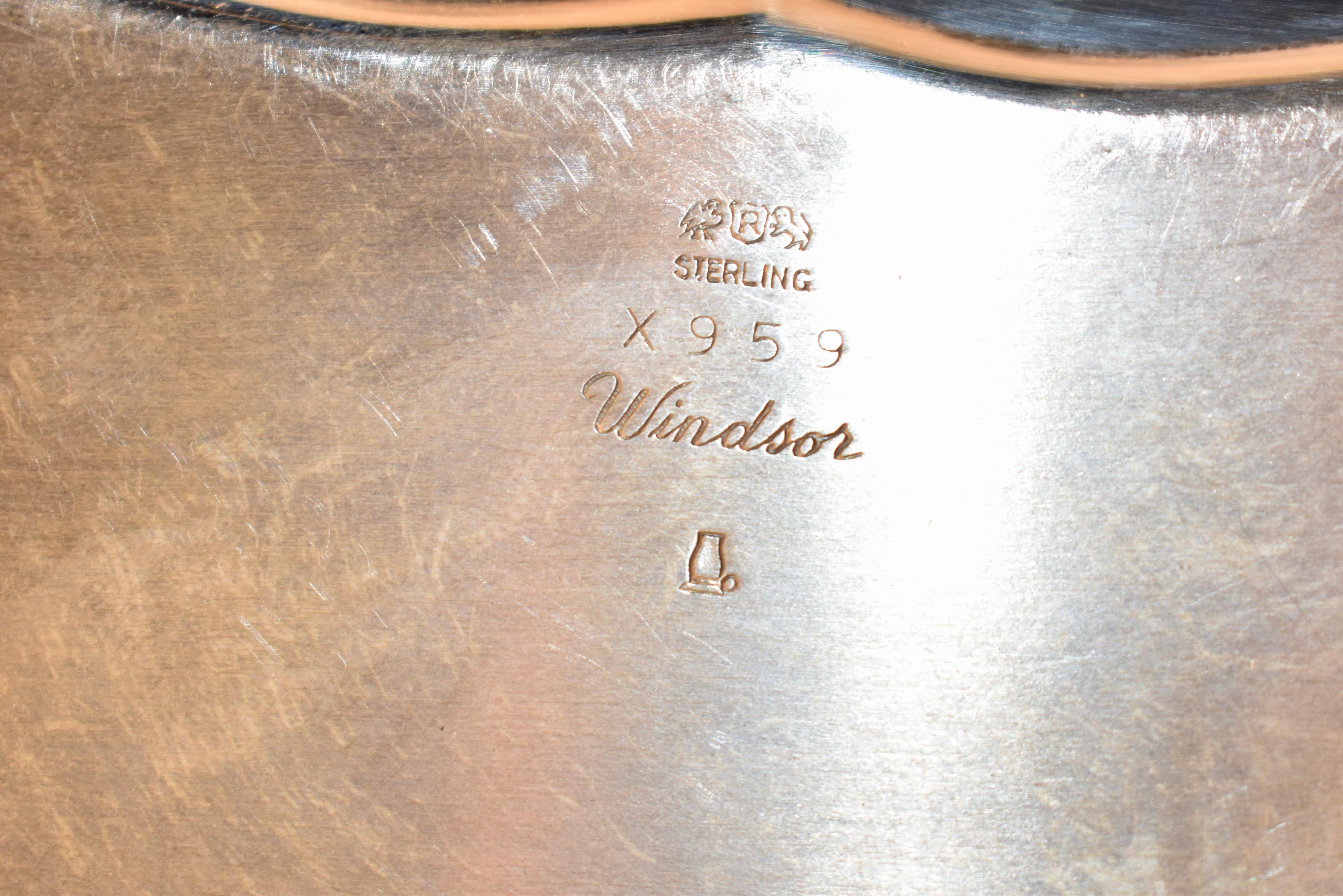 Offene Gemüseschale „Windsor“ von Reed and Barton, um 1940 im Angebot 7