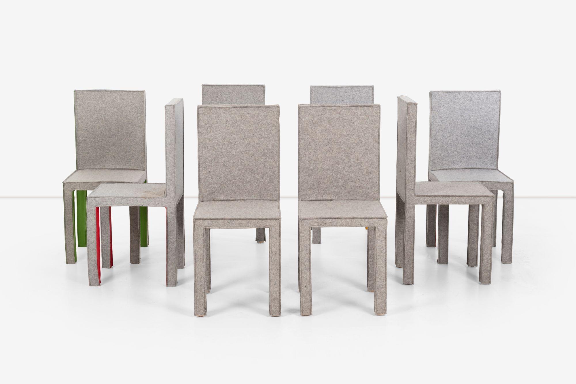 Modern Reed and Delphine Krakoff Rkdk Dining Chairs, Set of Eight For Sale