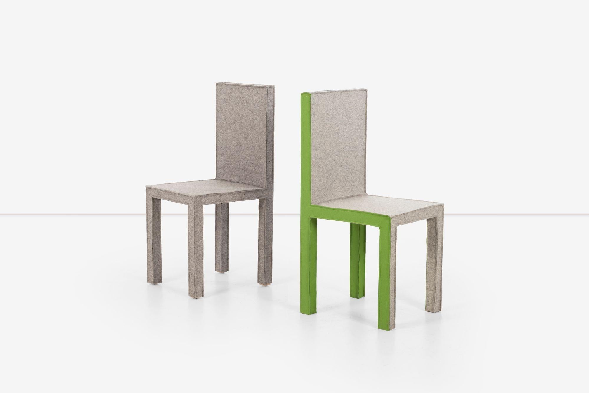 Wool Reed and Delphine Krakoff Rkdk Dining Chairs, Set of Eight For Sale