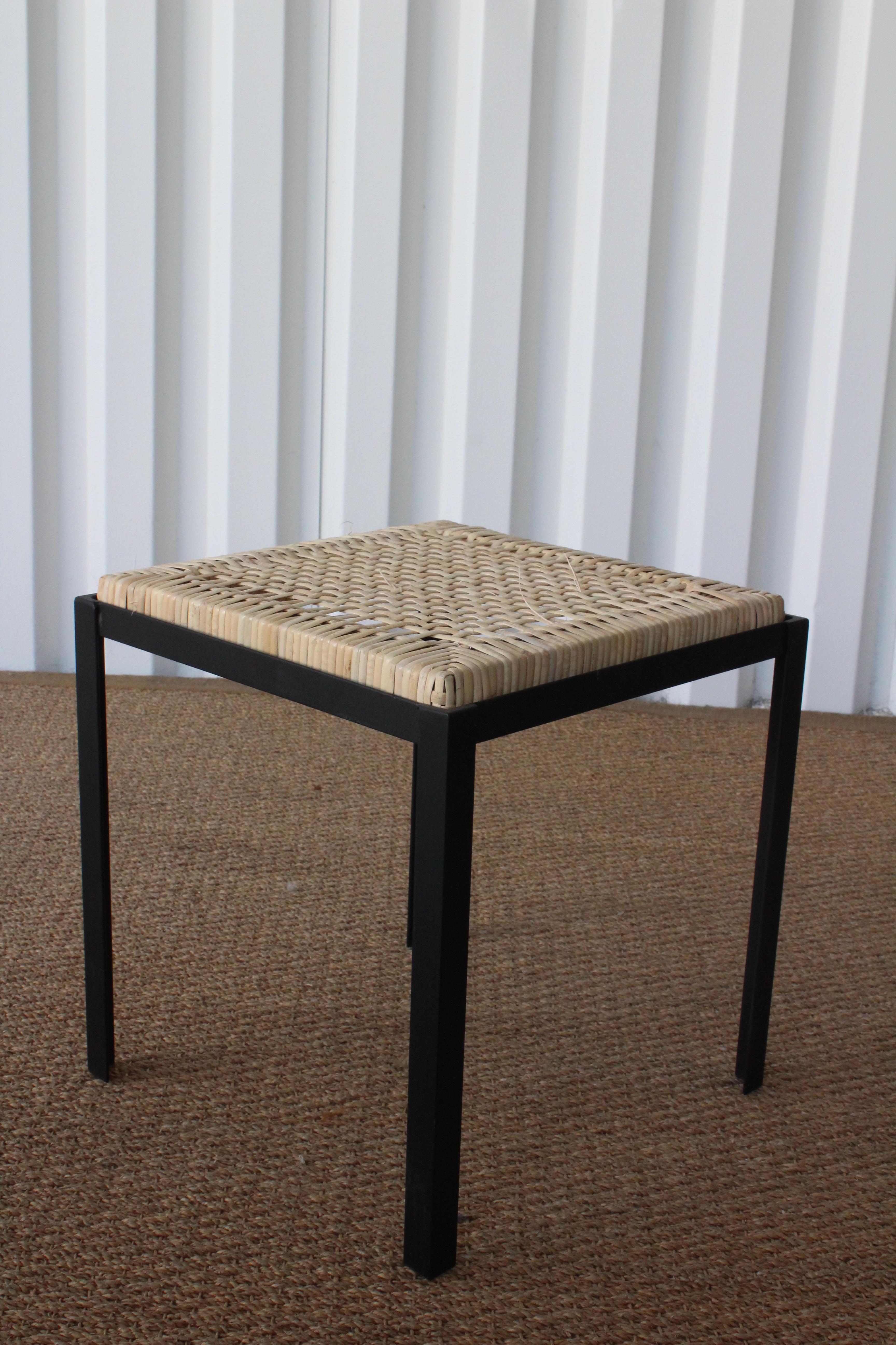 Reed and Iron Stool by Danny Ho Fong for Tropi-Cal, U.S.A, 1960s 4