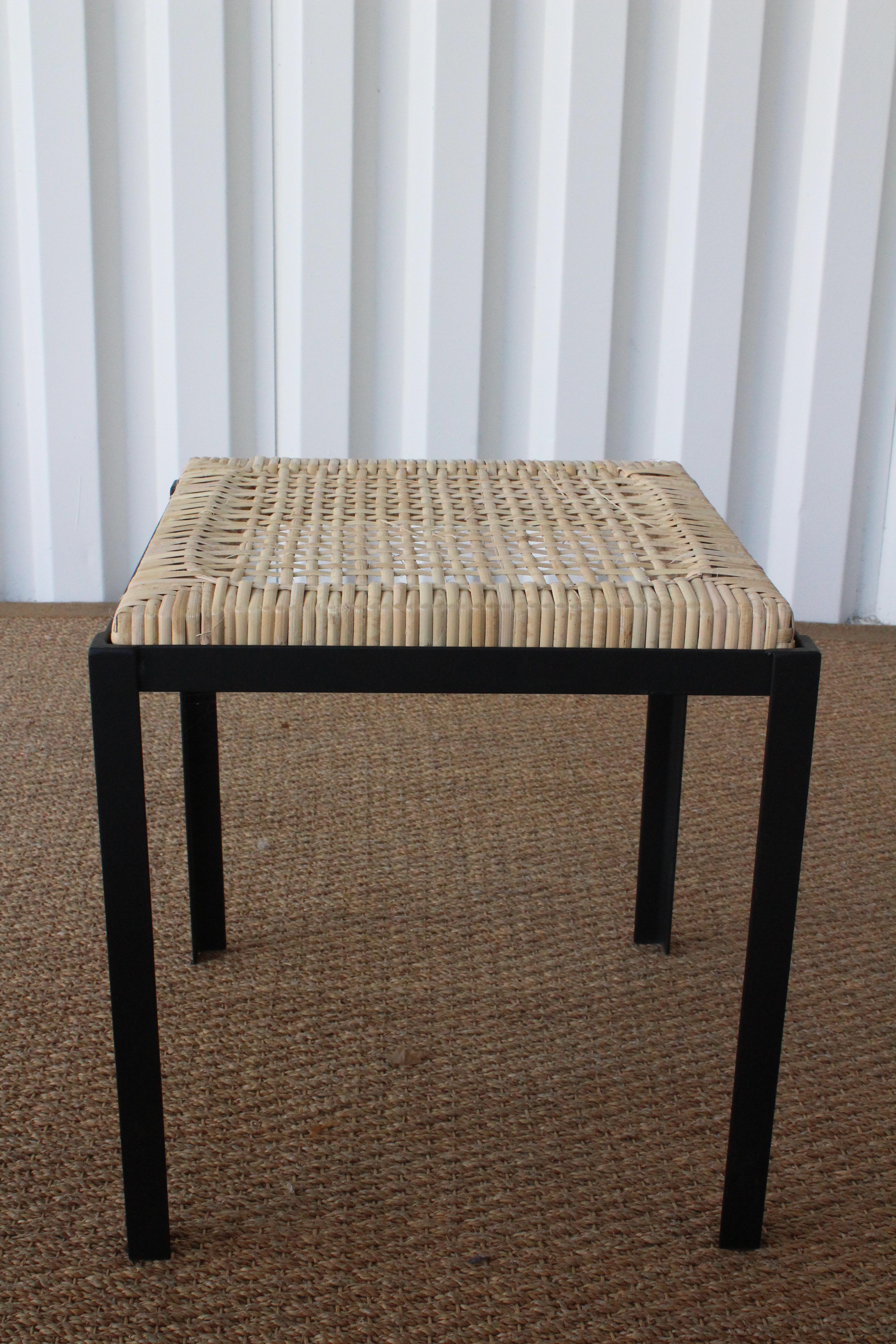 Reed and Iron Stool by Danny Ho Fong for Tropi-Cal, U.S.A, 1960s 2