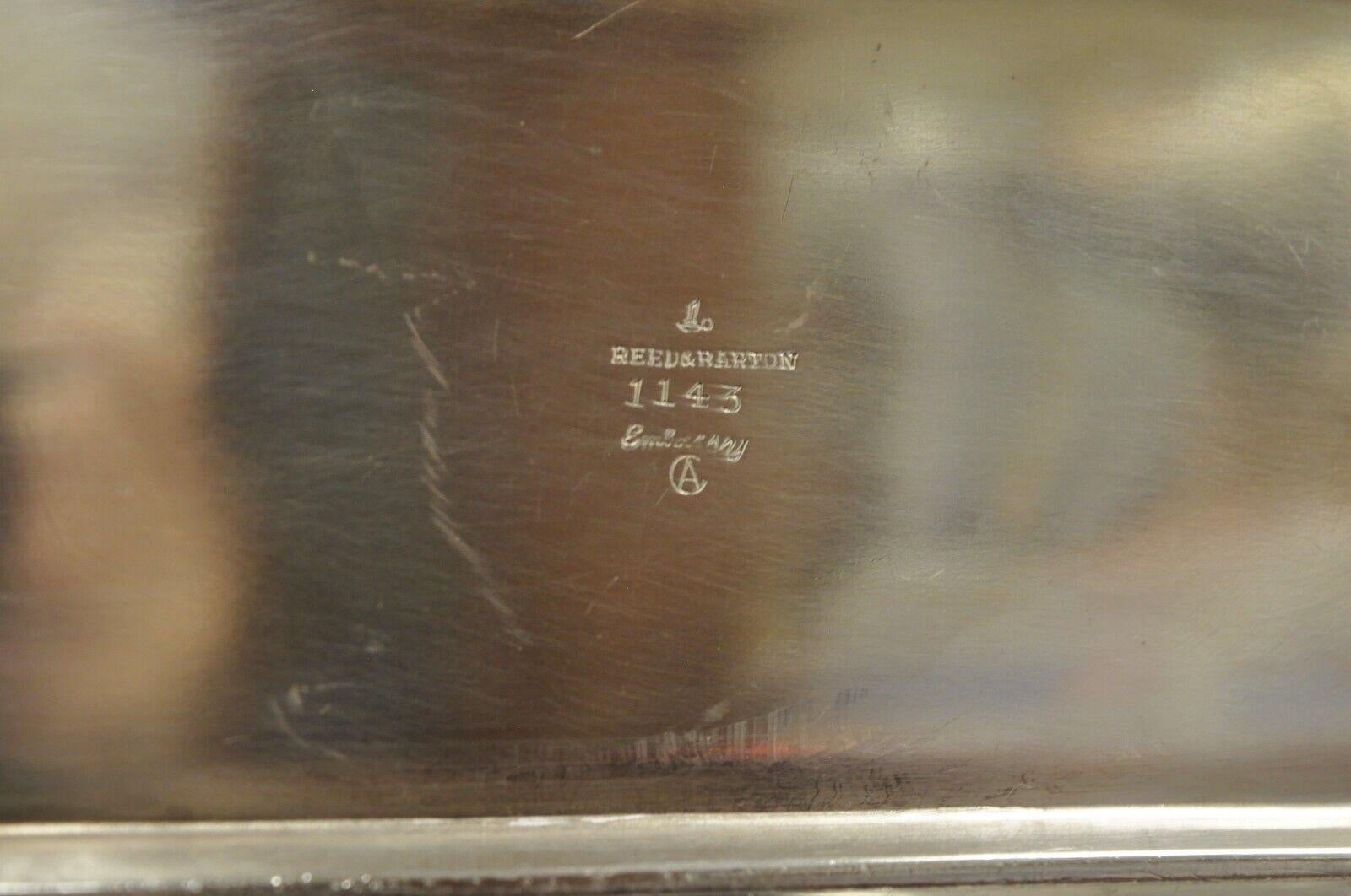 Reed & Barton 1143 Embassy Silver Plate Serving Dish Tray Platter 1