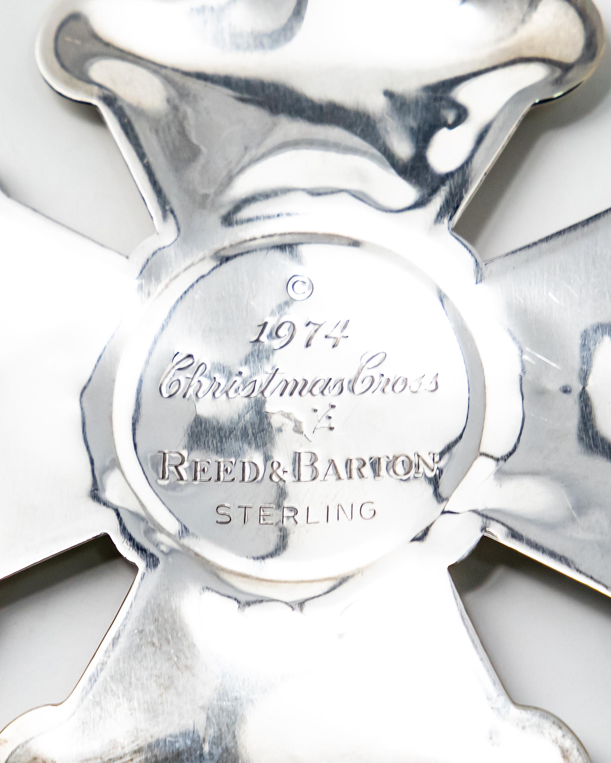 Reed and Barton 1974 Christmas Cross For Sale at 1stDibs