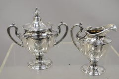 Reed & Barton 3890 Silberne Platte Tee Kaffeekanne Creamer Service Set von 4 Stücken