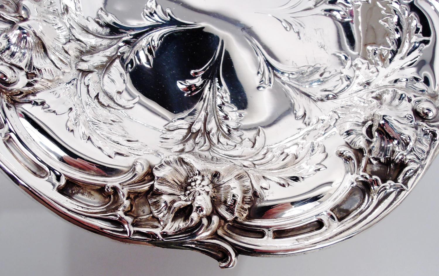 Reed & Barton American Art Nouveau Sterling Silver Bowl, 1949 In Good Condition In New York, NY