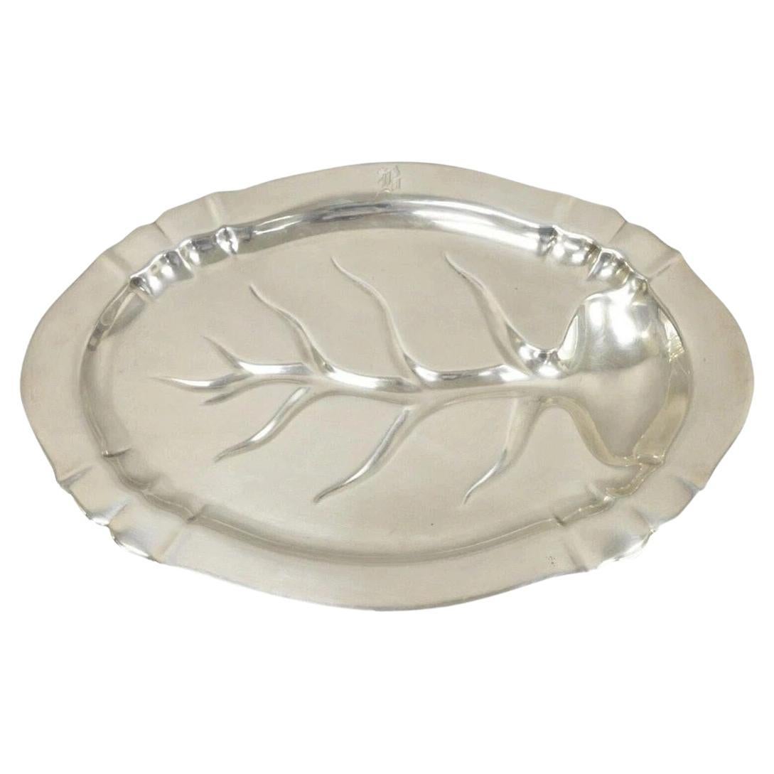 Reed 
Barton Chesterfield Silver Plated Meat Cutlery Serving Platter Tray