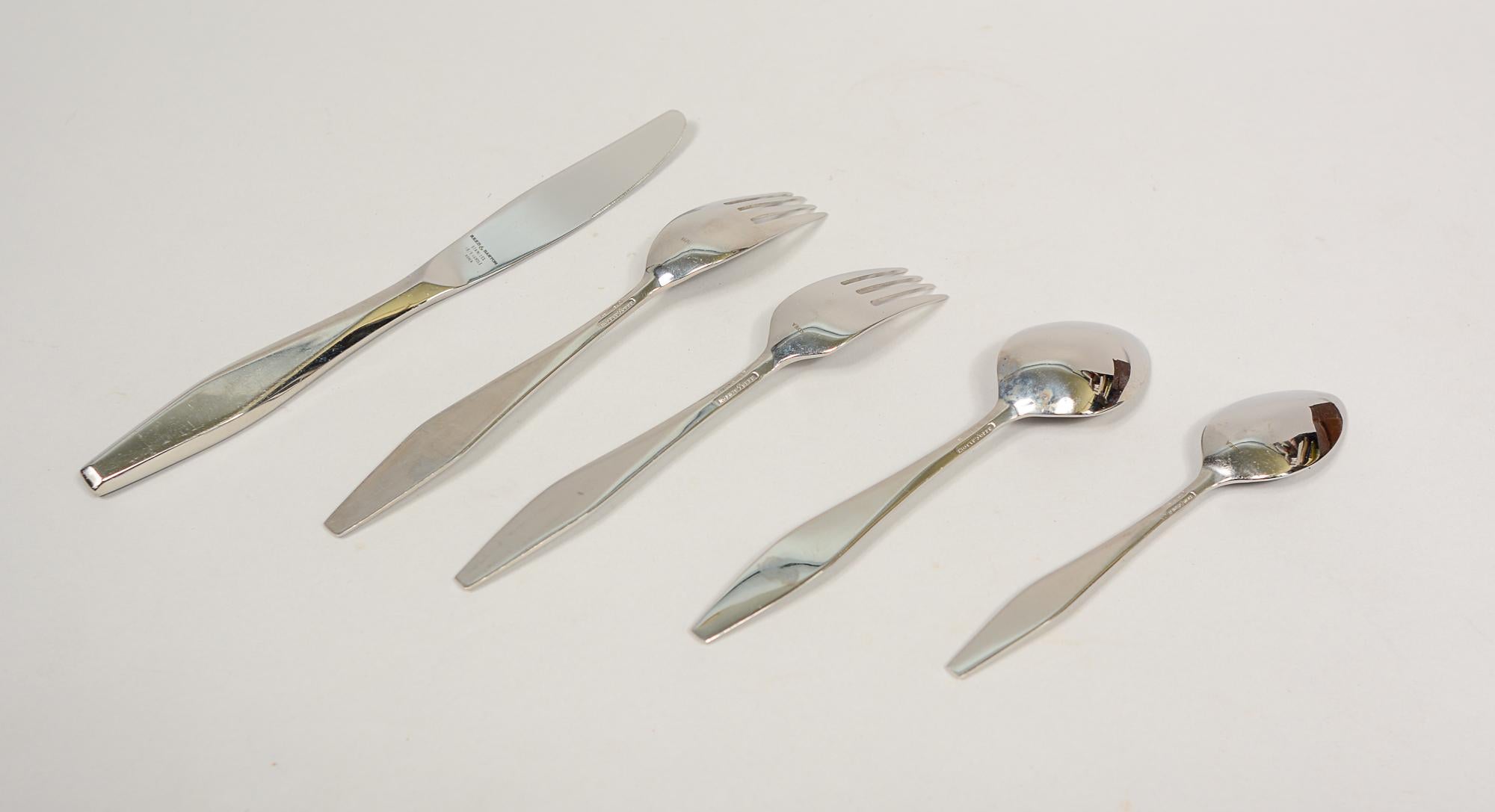 American Reed & Barton Diamante Stainless Flatware Service for Eight