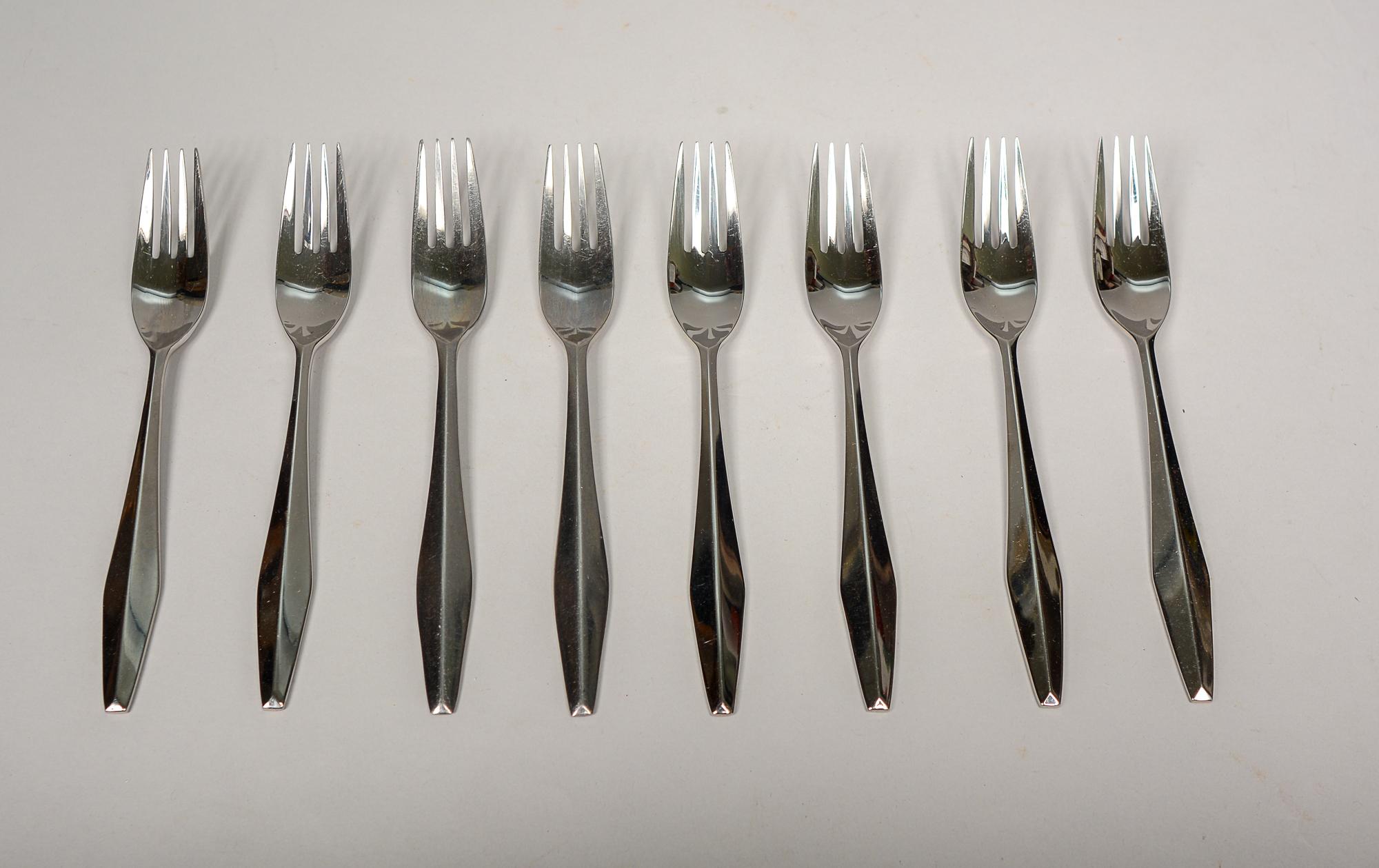 Stainless Steel Reed & Barton Diamante Stainless Flatware Service for Eight