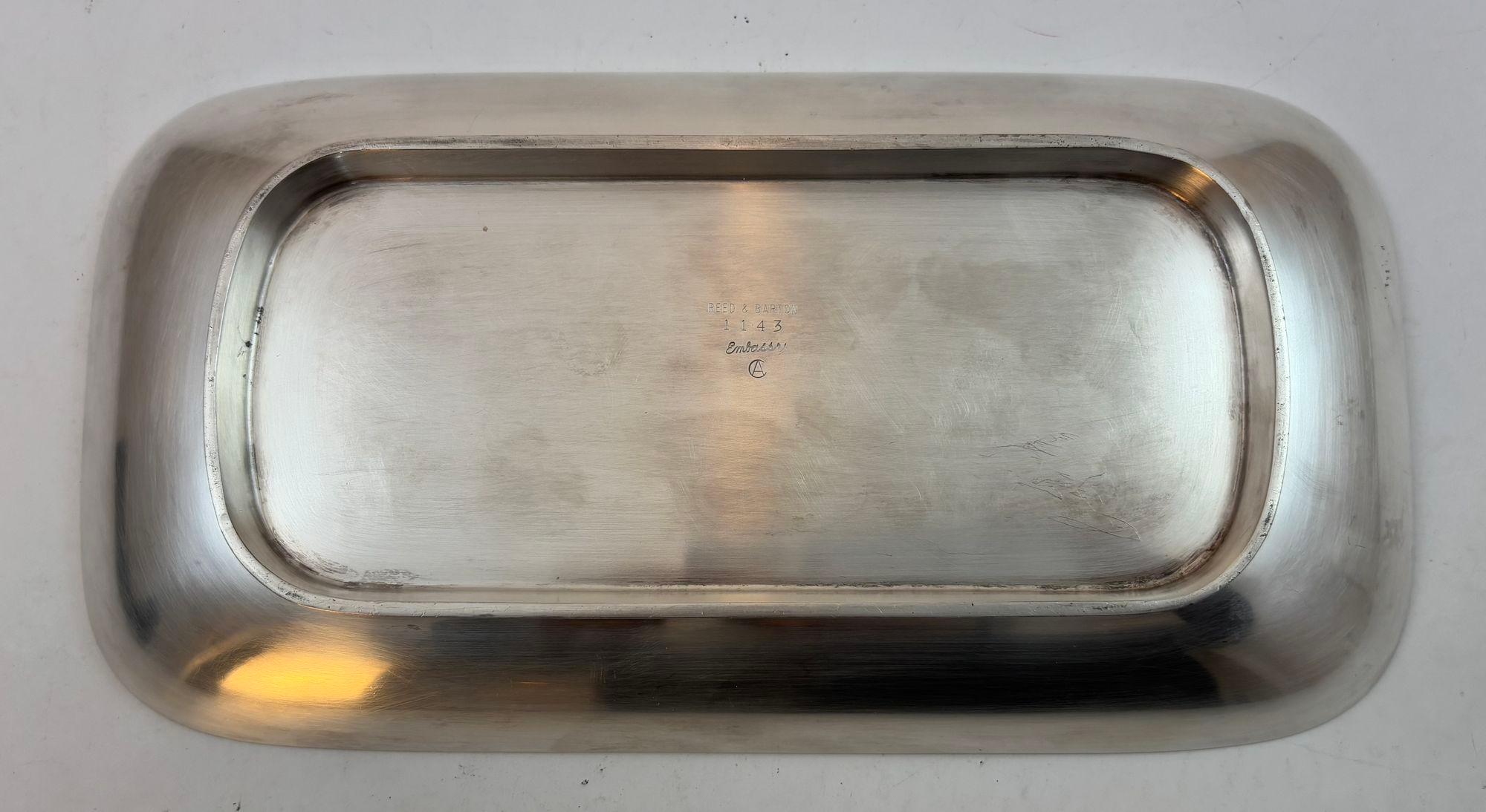Reed & Barton Embassy Silver Plate Servierteller Tablett Servierplatte im Zustand „Relativ gut“ im Angebot in North Hollywood, CA