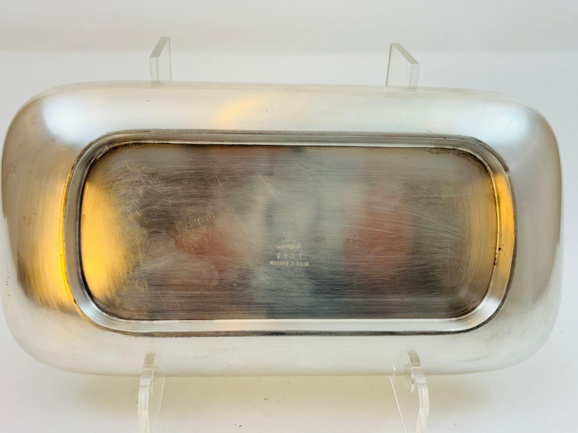 Reed & Barton Embassy Silver Plate Servierteller Tablett Servierplatte im Angebot 2