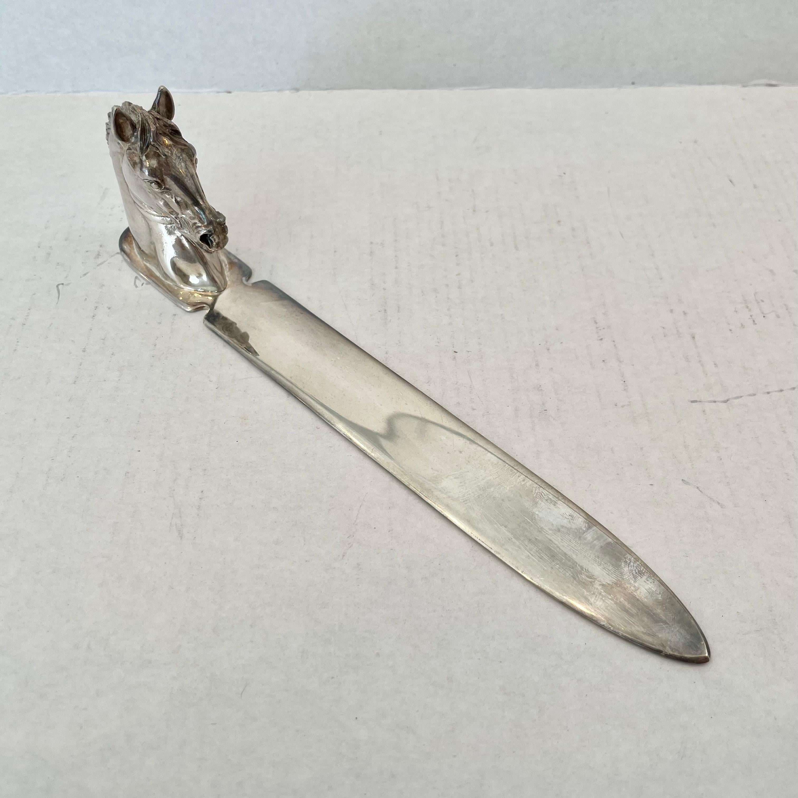 Reed & Barton Equestrian Letter Opener, 1940s USA For Sale 4