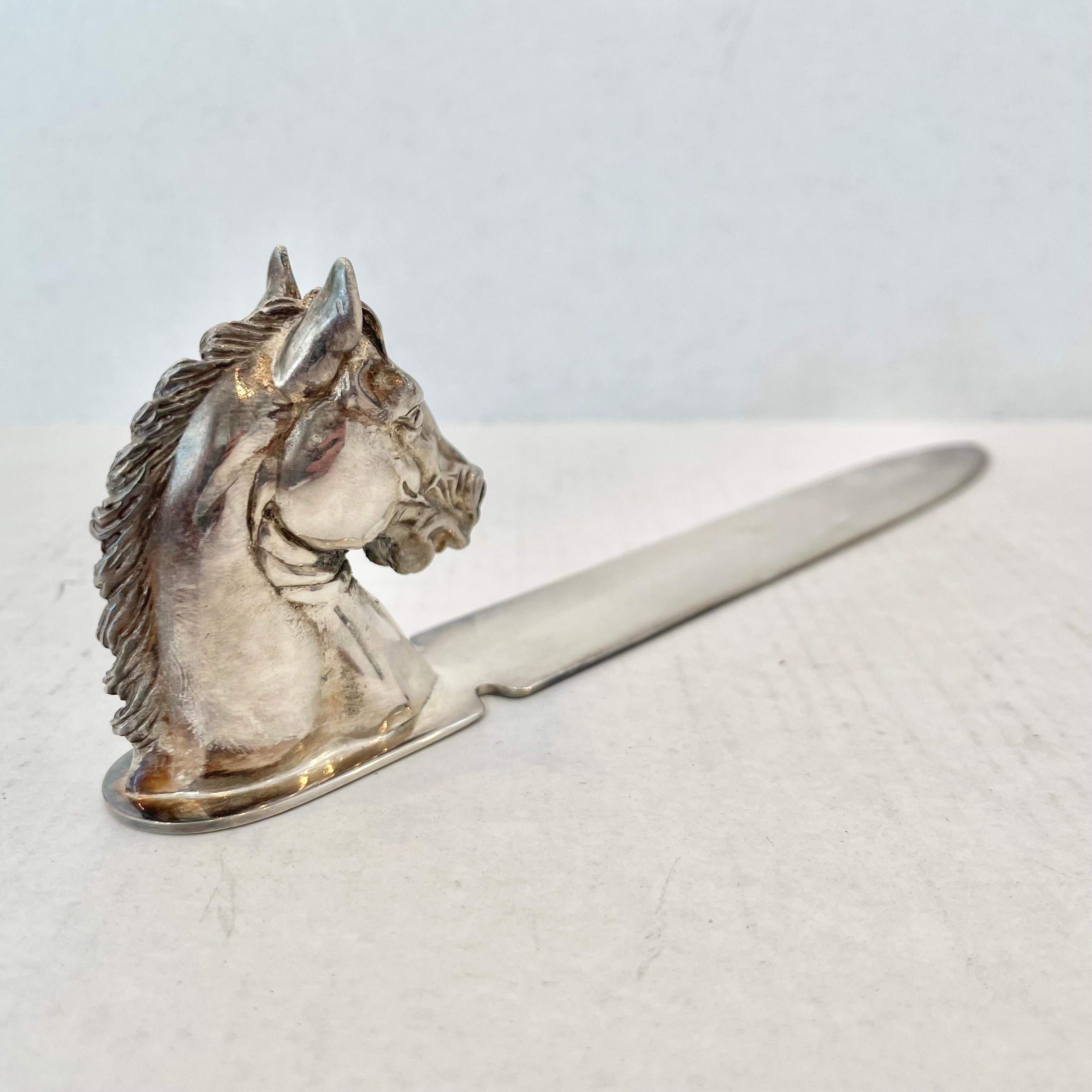 Reed & Barton Equestrian Letter Opener, 1940s USA In Good Condition For Sale In Los Angeles, CA