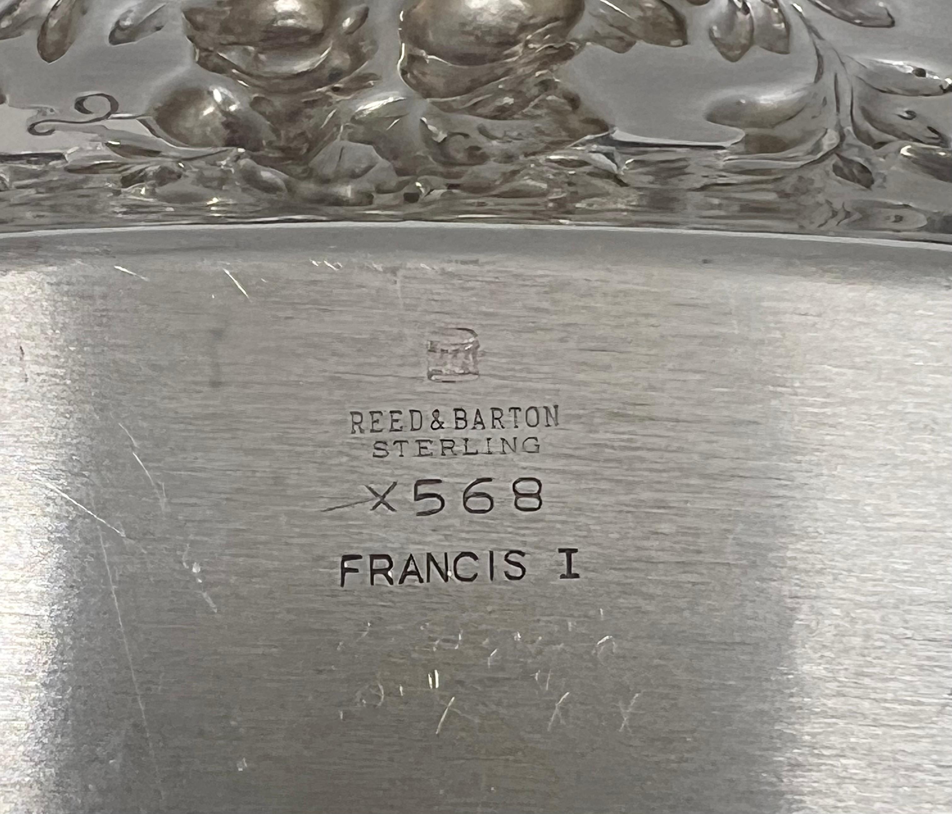 Reed & Barton Sterling Silver Francis I Bread Tray X568 1