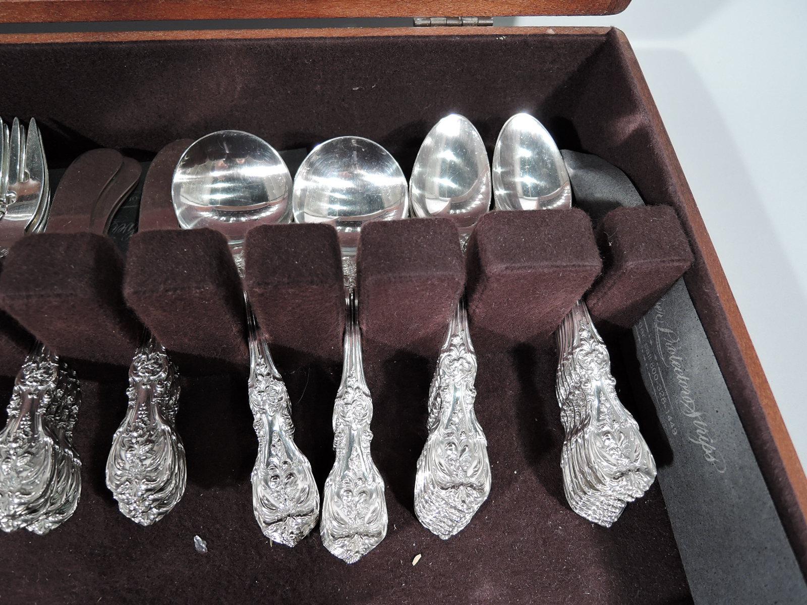 Reed & Barton Francis I Sterling Silver Set for 12 with 88 Pieces In Excellent Condition In New York, NY