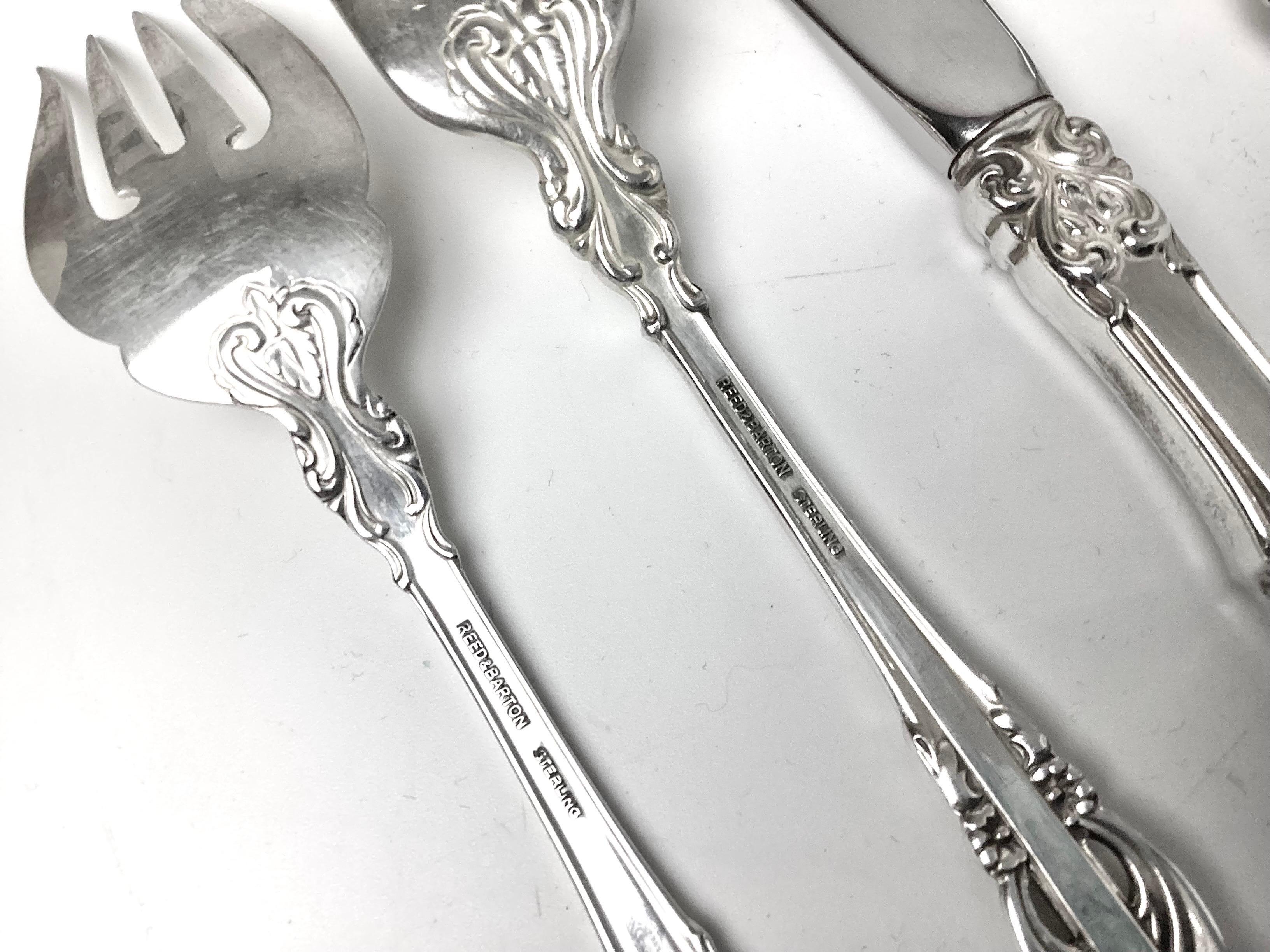Reed & Barton Grande Renaissance Sterling Flatware Setting for 8 3